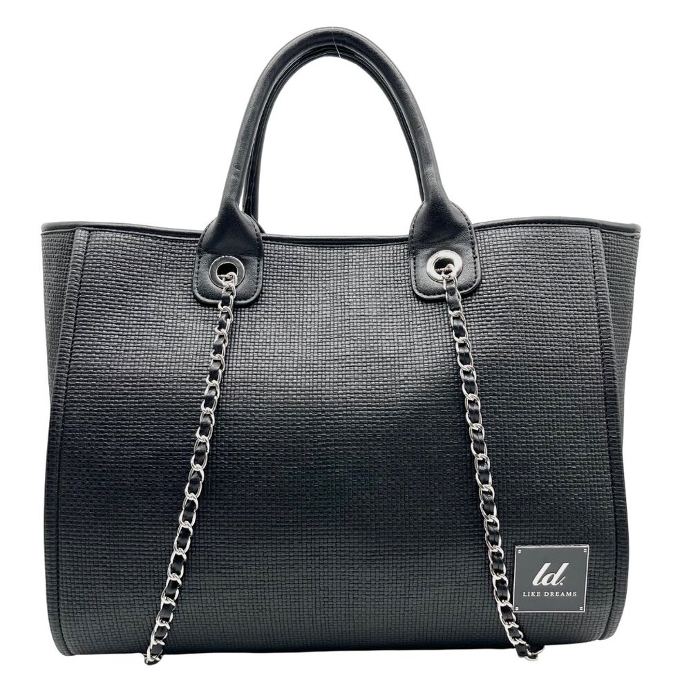 Like Dreams Black The Loyalist Maxi Tote Bag With Matching Pouch